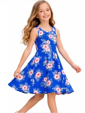 Girls Floral Spring Summer Dress Size 10 Party Wedding Event
